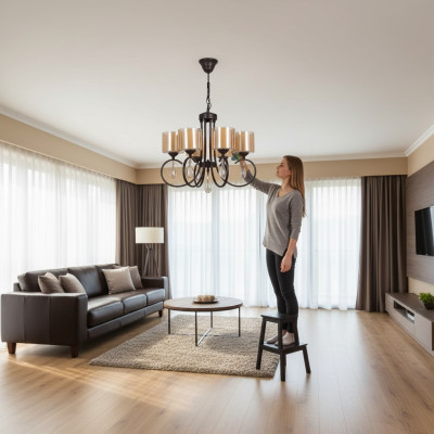 Lampa sufitowa lampa wisząca do salonu Lampa sufitowa Szkło Lustre luksusowe 66x70