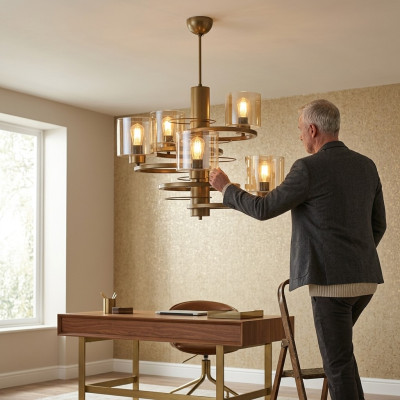 Lampa sufitowa żyrandol wiszący luksusowy Oświetlenie salonu Nowy Kryształ