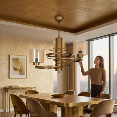 Lampa sufitowa do salonu Lustre Glass Lampa sufitowa wisząca luksusowa