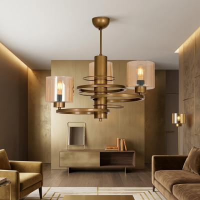 Lampa sufitowa do salonu Lustre Glass Lampa sufitowa wisząca luksusowa