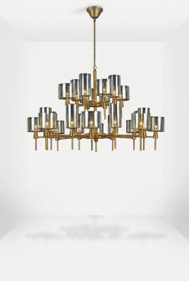 Projekt Lampy żyrandol 95x120 piękny salon Lampa Luxury Lustre Glass