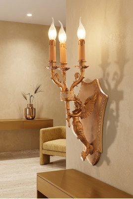 Złoty Kinkiet Design Lampa Lampa Salon Luksusowa Sypialnia Nowość