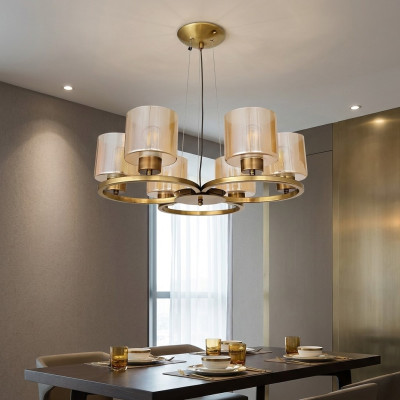 żyrandol Nowoczesna lampa do salonu sufitowa Luksusowe nowe szkło Lustre