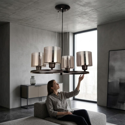Lampa sufitowa Luksusowa Lampa sufitowa Salon Lustre Szklane sufity wiszące
