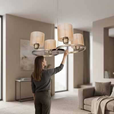 Lampa sufitowa Nowoczesna Szklana Lampa Sufitowa Wisząca do Salonu Wisząca Nowość