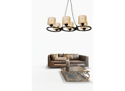 Lampa sufitowa do salonu lampy sufitowe z lekkim kloszem żyrandol luksusowy