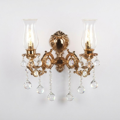 Kinkiet salonowy luksusowy złoty Sypialnia Modern Lustre kryształ