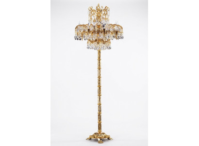 Lampa podłogowa do salonu luksusowe ramię do czytania Sypialnia Crystal klasyczna