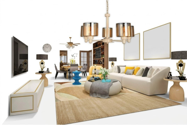 Lampa sufitowa Metalowa nowoczesna lampa wisząca do salonu Lustre Lampa sufitowa