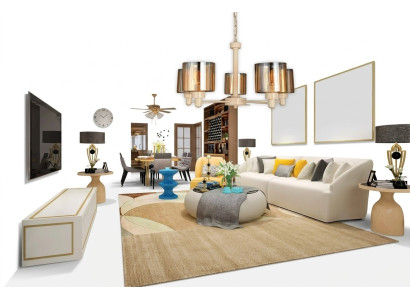 Lampa sufitowa Metalowa nowoczesna lampa wisząca do salonu Lustre Lampa sufitowa