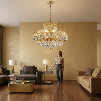 Luksusowa Lampa sufitowa Hotelowa Lampa Duża Lampa sufitowa 75x120cm żyrandol