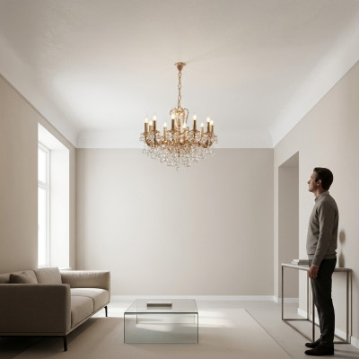 żyrandol Luksusowy salon Lustre Glass Wiszące lampy sufitowe