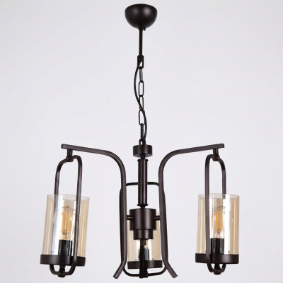 Loftowa lampa do salonu sufitowa Lustre Glass Sypialnia Czarna lampa wisząca