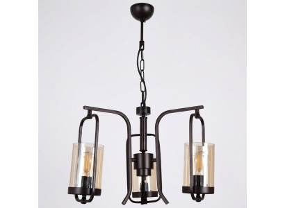 Loftowa lampa do salonu sufitowa Lustre Glass Sypialnia Czarna lampa wisząca