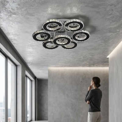 żyrandol Lampa sufitowa Lampa sufitowa salon Kryształowa nowa LED 65W