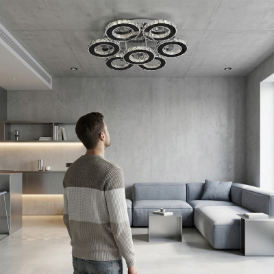 żyrandol Lampa sufitowa Lampa sufitowa salon Kryształowa nowa LED 65W