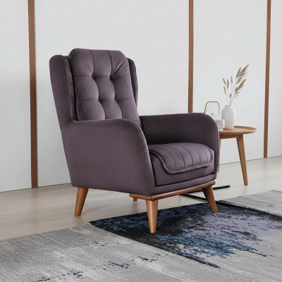 Chesterfield Fotel Relaks Club Sofa Jednoosobowa Kanapa Podkładka Meble Brązowa