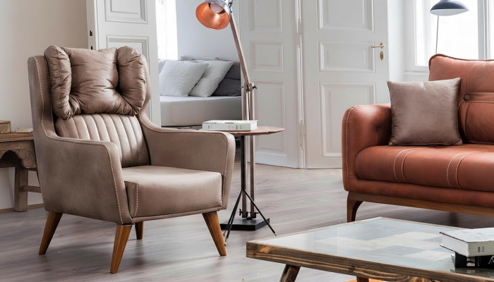 W stylu wiejskiego domu Fotel EarsFotel Relaks TV jednoosobowa sofa kanapa