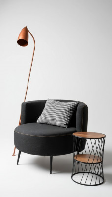 Czarny nowoczesny Fotel Living RoomFotel Fotel ClubFotel Nowość