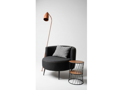 Czarny nowoczesny Fotel Living RoomFotel Fotel ClubFotel Nowość