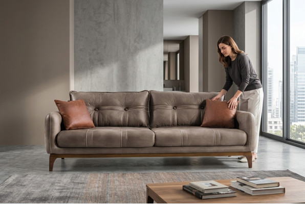 Sofy Kanapy Trzyosobowa Designerska Kanapa Sofa Podkładka Meble Brown Living