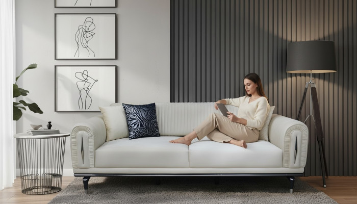 Sofa Trzyosobowa Podkładka Meble Wyposażenie 3 Siedziba Kanapy Kwadratowe Sofa Materiał