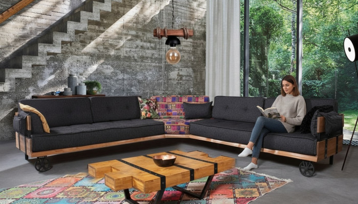 Loftowy stolik kawowy Design Meble Tabela 130x80 Do Salonu Drewniany Stolik Stoliki do kawy
