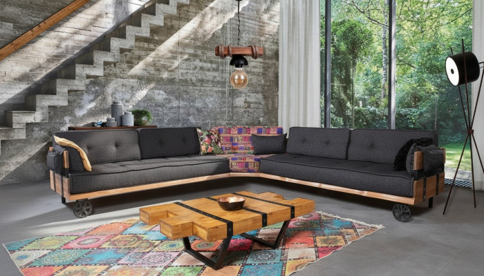 Loftowy stolik kawowy Design Meble Tabela 130x80 Do Salonu Drewniany Stolik Stoliki do kawy