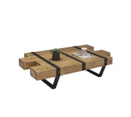Loftowy stolik kawowy Design Meble Tabela 130x80 Do Salonu Drewniany Stolik Stoliki do kawy