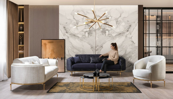 Zestaw sofowy 331 Siedziba Nowoczesna Sofa Fotel Sofy Luksusowy Zestaw 3-częściowy