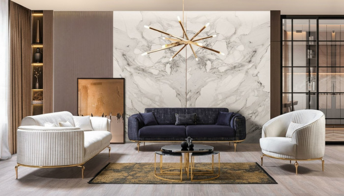 Zestaw sofowy 331 Siedziba Nowoczesna Sofa Fotel Sofy Luksusowy Zestaw 3-częściowy