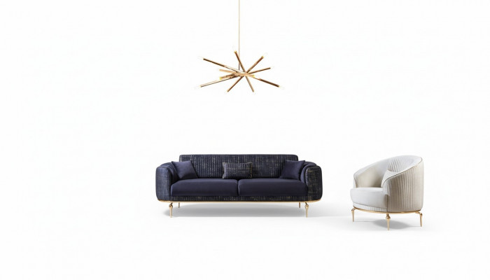 Zestaw sofowy 331 Siedziba Nowoczesna Sofa Fotel Sofy Luksusowy Zestaw 3-częściowy