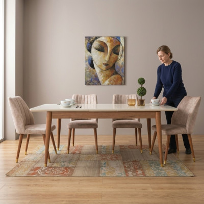 Stół obiadowy jadalnia Styl Nowoczesny Design Tabela Drewno Meble Luksusowe stoły