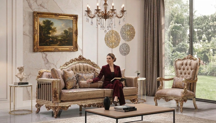 Zestaw do salonu Zestaw sofowy 3+1 miejsce do siedzenia Sofa Kanapa Klasyczne kanapy