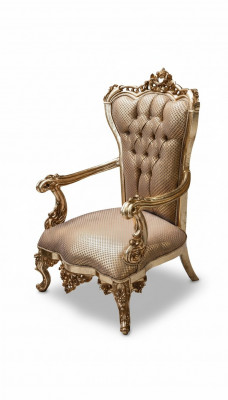 Fotel Salon Klasyczny Design Fotel Gold Luksusowy Salon Włókienniczy