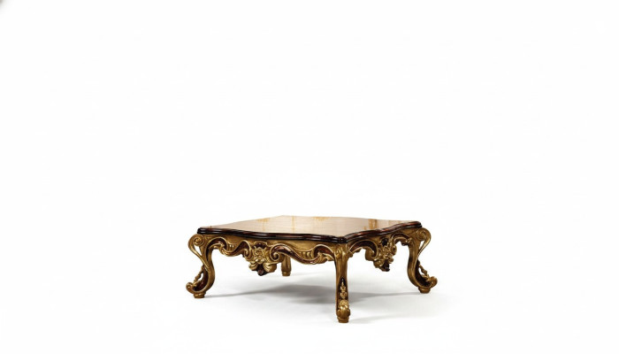 stolik kawowy Drewno Tabela Salon Klasyczny Design Luksusowy Drewniany Stół 119x91cm