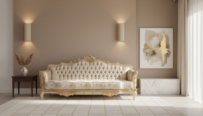 Sofa 3 miejsce do siedzenia salon kanapa klasyczny design luksusowa sofa Włókienniczy Nowość
