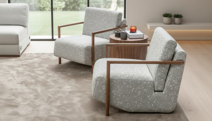 Fotel Meble do Salonu Design Nowoczesne Podkładka 1 Fotele Relaks Grey Club