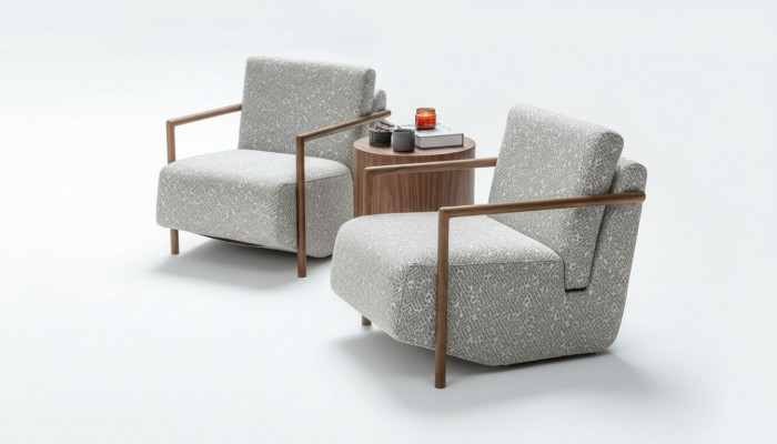 Fotel Meble do Salonu Design Nowoczesne Podkładka 1 Fotele Relaks Grey Club