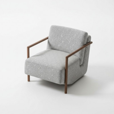 Fotel Szary Meble do Salonu Design Nowoczesny Luksus Jednoosobowy Club Relaks