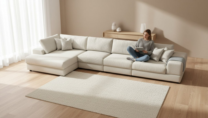 Narożnikowa kanapa Meble do Salonu Nowoczesna Sofa Luksusowa Kanapa w Kształcie L Nowa Szara