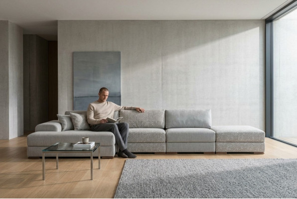 Narożnikowa kanapa salon w kształcie litery L Podkładka Włókienniczy Sofy Nowoczesny Design Luksus 415 x 150