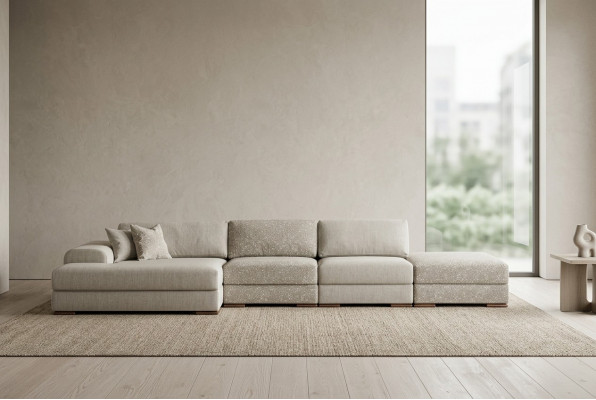 Narożnikowa kanapa salon w kształcie litery L Podkładka Włókienniczy Sofy Nowoczesny Design Luksus 415 x 150