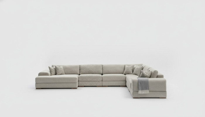 Narożnikowa kanapa Kształt U Salon Sofa Sofa Design Nowoczesne Meble 150x425x320
