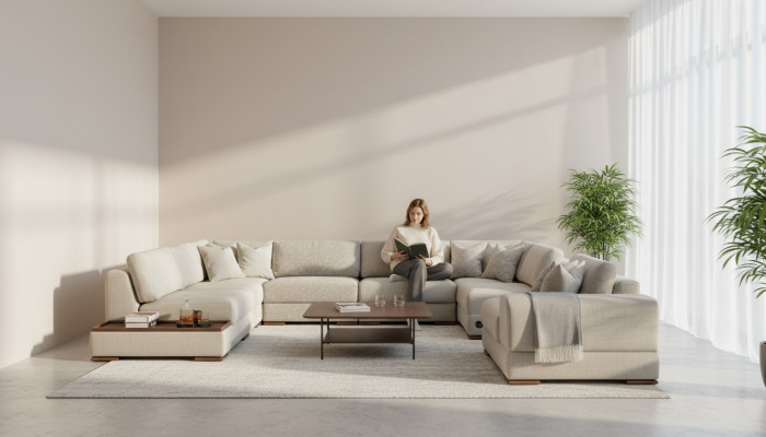 Narożnikowa kanapa salon w kształcie litery U luksusowe kanapy designerska sofa kanapa Żywy krajobraz