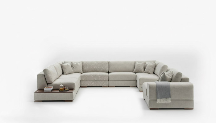 Narożnikowa kanapa salon w kształcie litery U luksusowe kanapy designerska sofa kanapa Żywy krajobraz