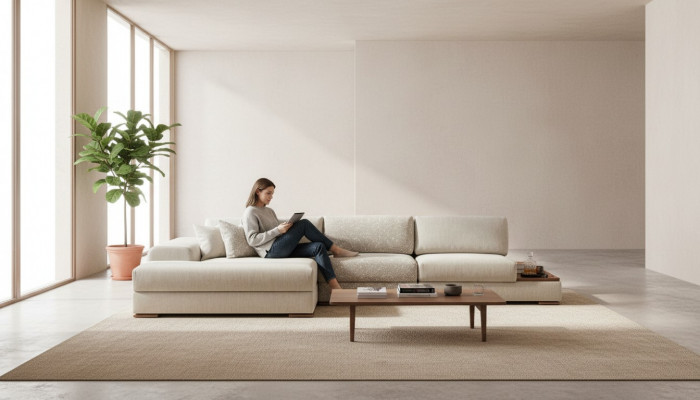 Narożnikowa kanapa Sofa Kanapa L Kształt Luksusowy Salon Nowoczesny Design Meble Włókiennicze