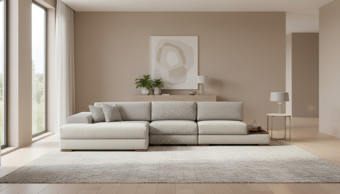 Narożnikowa kanapa Sofa Kanapa L Kształt Luksusowy Salon Nowoczesny Design Meble Włókiennicze