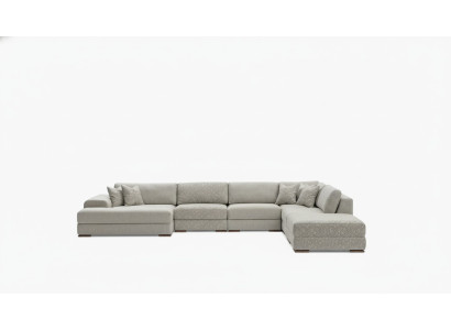 Narożnikowa kanapa Żywy krajobraz Materiał Duża Sofa Kanapa U Shape Sofa Tapicerowana 150x425x290