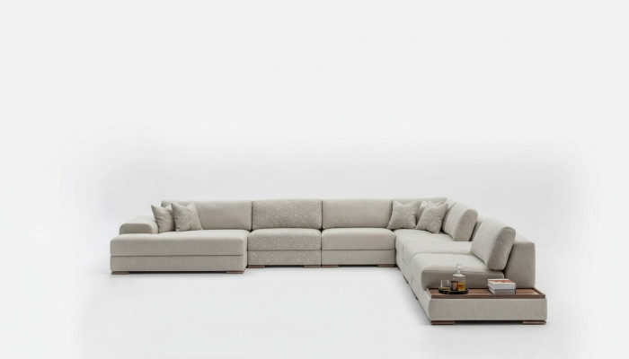 Sofy U Shape Nowoczesny Design Meble Luksusowy Salon Szary Narożnikowa kanapa Nowość